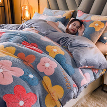Load image into Gallery viewer, Winter Flannel Duvet Cover Avocado Print Soft Warm Coral Fleece Keep Warm Bed Quilt Covers Queen King size without Pillowcase