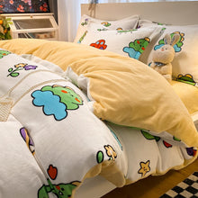 Load image into Gallery viewer, Double Side Flannel Thicken Warm Duvet Cover Winter Cute Cartoon Child Girl kids Full Double Queen King Size Quilt Cover 150x200