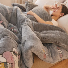 Load image into Gallery viewer, Winter Thicken Plush Blanket Duvet Double-sided Velvet Quilt Core Cashmere Quilted Warm Comforter Single Double Queen Size