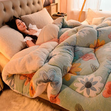Load image into Gallery viewer, Winter Thickened Coral Fleece Quilt Double-Sided Fleece Thickened Soft Single Double Quilt Home King Queen Full Size Comforter