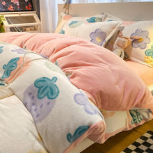 Load image into Gallery viewer, Double Side Flannel Thicken Warm Duvet Cover Winter Cute Cartoon Child Girl kids Full Double Queen King Size Quilt Cover 150x200
