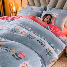 Load image into Gallery viewer, Winter Flannel Duvet Cover Avocado Print Soft Warm Coral Fleece Keep Warm Bed Quilt Covers Queen King size without Pillowcase