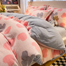 Load image into Gallery viewer, Double Side Flannel Thicken Warm Duvet Cover Winter Cute Cartoon Child Girl kids Full Double Queen King Size Quilt Cover 150x200