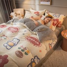 Load image into Gallery viewer, Winter Style A Snowflake Cashmere B Lamb Cashmere Milk Quilt Core All Large Luxury King Size Bedding Blankets Bed Blanket