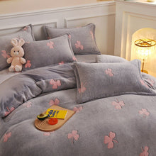 Load image into Gallery viewer, Warm Soft Flannel Duvet Cover Coral Fleece Winter Thick Single Double Queen King Size Quilt cover Sided Velvet Bedding