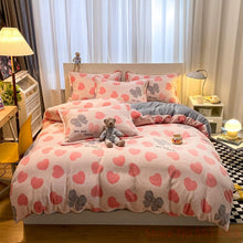 Load image into Gallery viewer, Double Side Flannel Thicken Warm Duvet Cover Winter Cute Cartoon Child Girl kids Full Double Queen King Size Quilt Cover 150x200