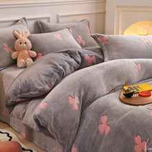 Load image into Gallery viewer, Warm Soft Flannel Duvet Cover Coral Fleece Winter Thick Single Double Queen King Size Quilt cover Sided Velvet Bedding
