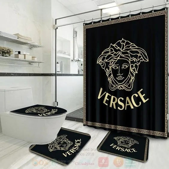 Versace Logo Black Bathroom Accessories Set MY luxurious home