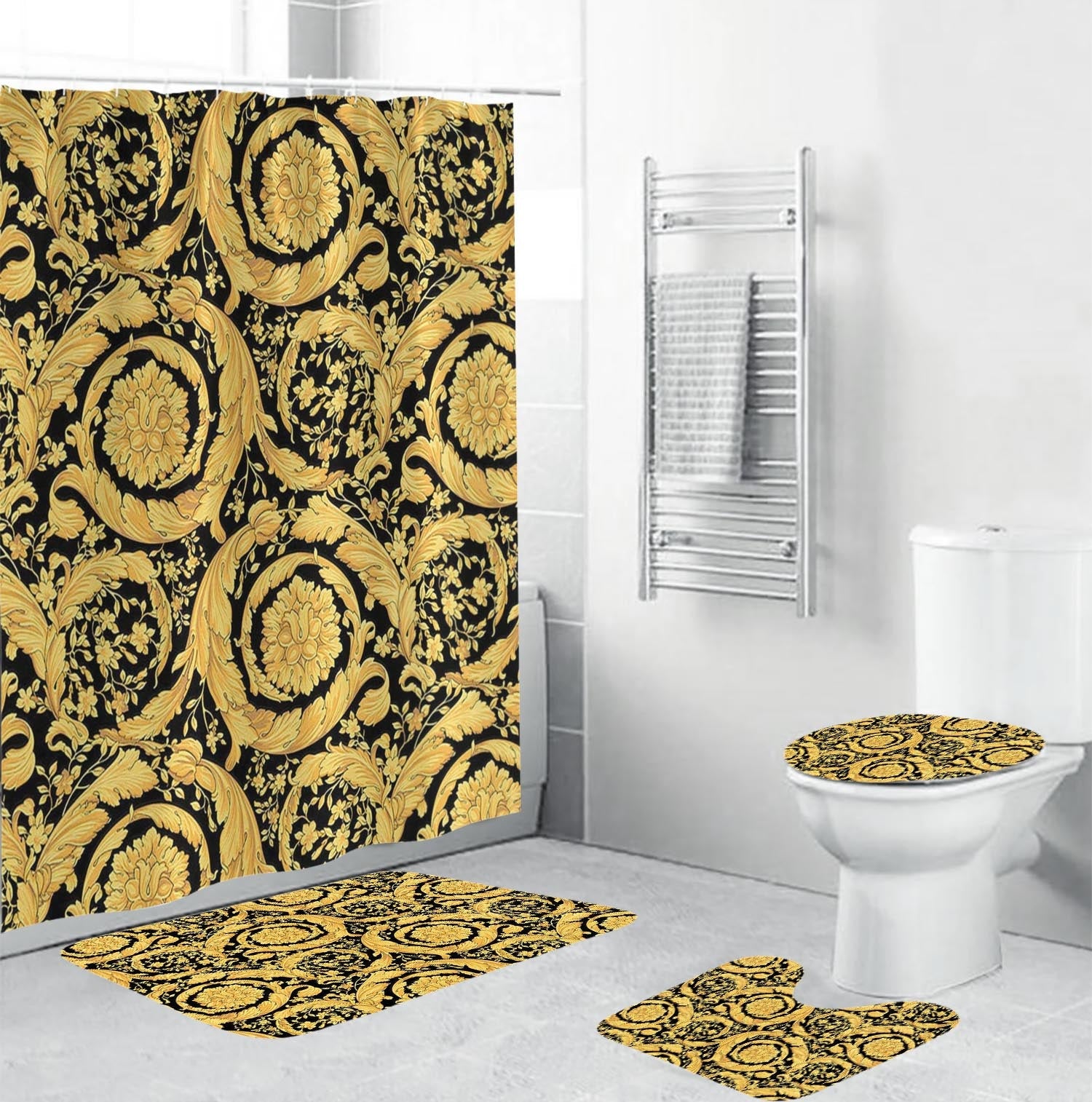 Signature Baroque Versace Shower Curtain Set MY luxurious home