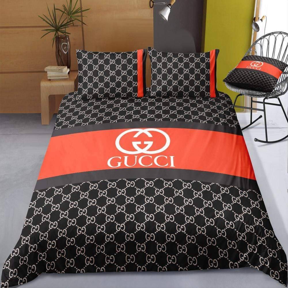 Black and Red Gucci bed set MY luxurious home
