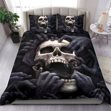 Load image into Gallery viewer, Dark Skull Halloween bed set