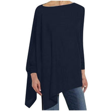 Load image into Gallery viewer, Womens Casual blouse Solid Long Sleeve Irregular Sweatshirt Loose - ROSAMISS STORE