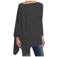 Load image into Gallery viewer, Womens Casual blouse Solid Long Sleeve Irregular Sweatshirt Loose - ROSAMISS STORE