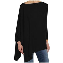 Load image into Gallery viewer, Womens Casual blouse Solid Long Sleeve Irregular Sweatshirt Loose - ROSAMISS STORE