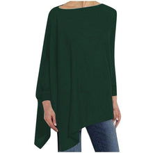 Load image into Gallery viewer, Womens Casual blouse Solid Long Sleeve Irregular Sweatshirt Loose - ROSAMISS STORE