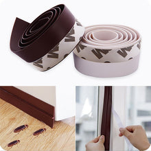 Load image into Gallery viewer, Silicone Self-Adhesive Weather Stripping Sticker Under Door Draft Noise