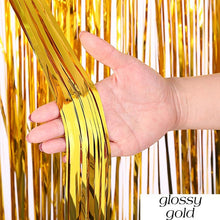 Load image into Gallery viewer, Birthday Party Wedding Decoration Backdrop Curtains Glitter Glossy Fringe Tinsel Foil - ROSAMISS STORE