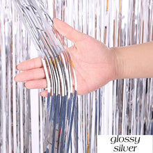 Load image into Gallery viewer, Birthday Party Wedding Decoration Backdrop Curtains Glitter Glossy Fringe Tinsel Foil - ROSAMISS STORE