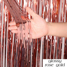Load image into Gallery viewer, Birthday Party Wedding Decoration Backdrop Curtains Glitter Glossy Fringe Tinsel Foil - ROSAMISS STORE