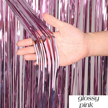 Load image into Gallery viewer, Birthday Party Wedding Decoration Backdrop Curtains Glitter Glossy Fringe Tinsel Foil - ROSAMISS STORE