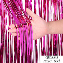 Load image into Gallery viewer, Birthday Party Wedding Decoration Backdrop Curtains Glitter Glossy Fringe Tinsel Foil - ROSAMISS STORE