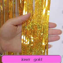 Load image into Gallery viewer, Birthday Party Wedding Decoration Backdrop Curtains Glitter Glossy Fringe Tinsel Foil - ROSAMISS STORE