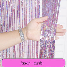 Load image into Gallery viewer, Birthday Party Wedding Decoration Backdrop Curtains Glitter Glossy Fringe Tinsel Foil - ROSAMISS STORE