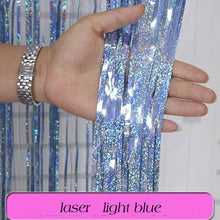 Load image into Gallery viewer, Birthday Party Wedding Decoration Backdrop Curtains Glitter Glossy Fringe Tinsel Foil - ROSAMISS STORE