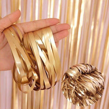 Load image into Gallery viewer, Birthday Party Wedding Decoration Backdrop Curtains Glitter Glossy Fringe Tinsel Foil - ROSAMISS STORE