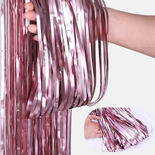 Load image into Gallery viewer, Birthday Party Wedding Decoration Backdrop Curtains Glitter Glossy Fringe Tinsel Foil - ROSAMISS STORE