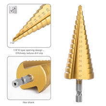 Load image into Gallery viewer, Titanium Coated Step Drill Bit Drilling Power Tools