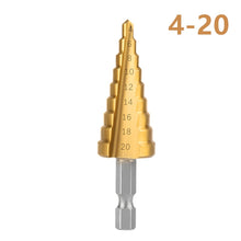 Load image into Gallery viewer, Titanium Coated Step Drill Bit Drilling Power Tools