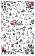 Load image into Gallery viewer, halloween nail art 1 Sheet skull