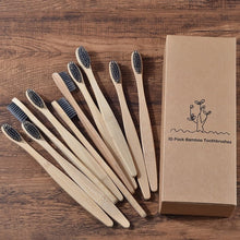 Load image into Gallery viewer, mixed color bamboo toothbrush Eco Friendly wooden