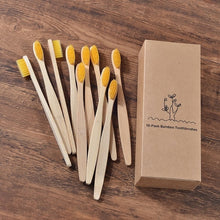 Load image into Gallery viewer, mixed color bamboo toothbrush Eco Friendly wooden