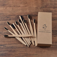 Load image into Gallery viewer, mixed color bamboo toothbrush Eco Friendly wooden