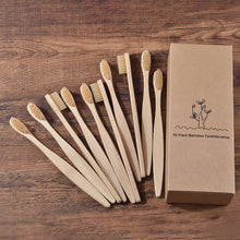 Load image into Gallery viewer, mixed color bamboo toothbrush Eco Friendly wooden