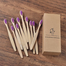 Load image into Gallery viewer, mixed color bamboo toothbrush Eco Friendly wooden