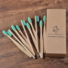 Load image into Gallery viewer, mixed color bamboo toothbrush Eco Friendly wooden