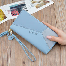 Load image into Gallery viewer, Geometric Luxury Leather Wallets Women Long Zipper