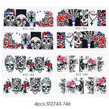 Load image into Gallery viewer, Halloween Nail Art Sticker Sexy Skull Bone