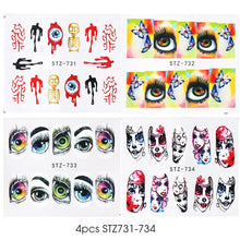 Load image into Gallery viewer, Halloween Nail Art Sticker Sexy Skull Bone