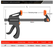 Load image into Gallery viewer, Spreader Work Bar Clamp