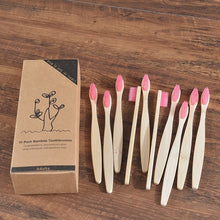 Load image into Gallery viewer, mixed color bamboo toothbrush Eco Friendly wooden