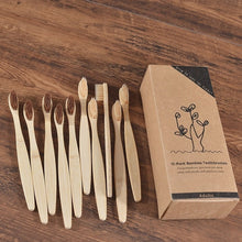 Load image into Gallery viewer, mixed color bamboo toothbrush Eco Friendly wooden