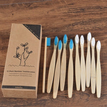 Load image into Gallery viewer, mixed color bamboo toothbrush Eco Friendly wooden