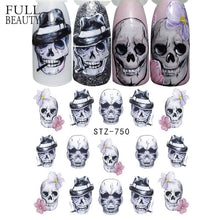 Load image into Gallery viewer, Halloween Nail Art Sticker Sexy Skull Bone