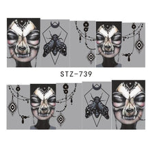 Load image into Gallery viewer, Halloween Nail Art Sticker Sexy Skull Bone