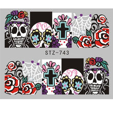 Load image into Gallery viewer, Halloween Nail Art Sticker Sexy Skull Bone