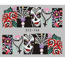 Load image into Gallery viewer, Halloween Nail Art Sticker Sexy Skull Bone